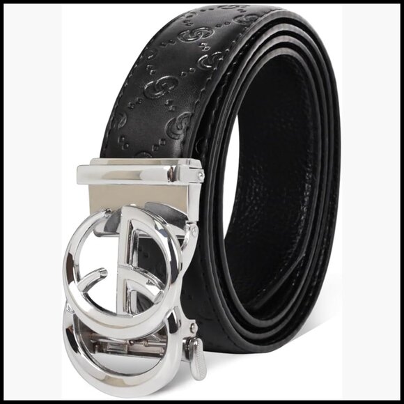 Leather Dress Belt with Automatic Buckle for Business Wear main image 6